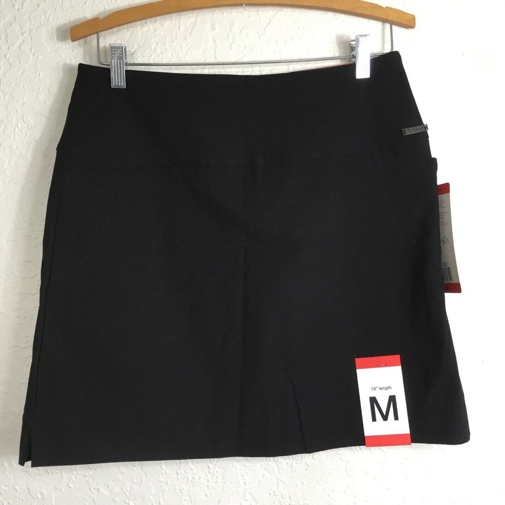 S.C. & Co Skort Womens Medium 18" Solid Black 360 Degree Tummy Control Stretch